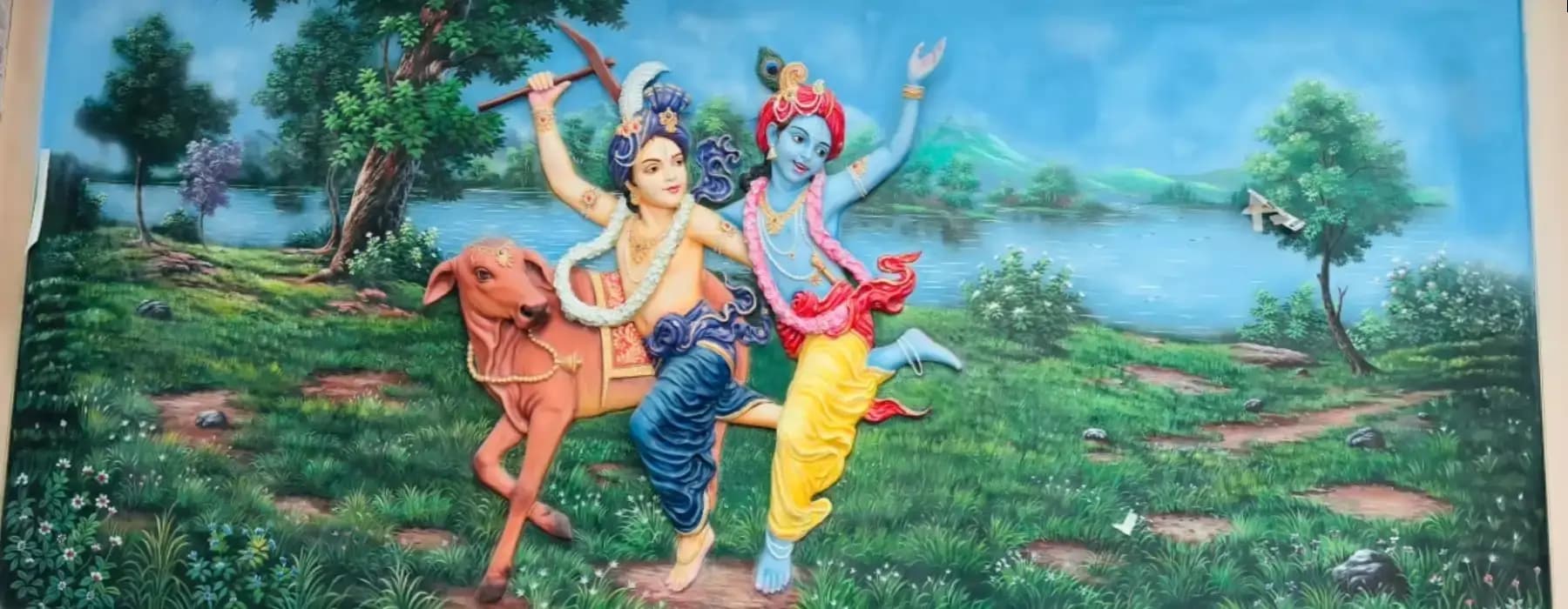 Photos of krishna balarama at chaar dham temple vrindavan