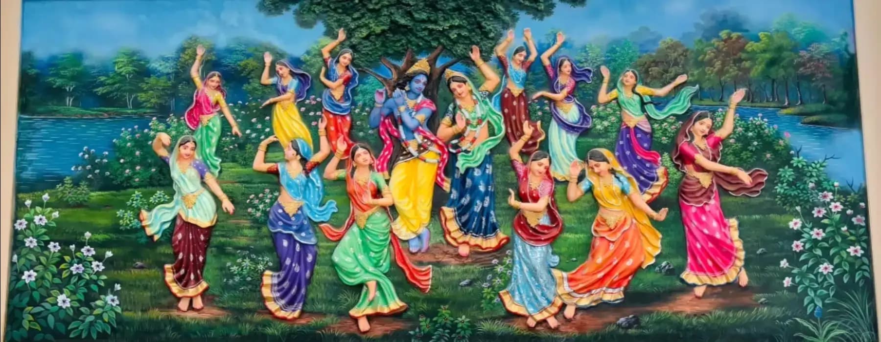 Photos of krishna raasleela at chaar dham temple vrindavan